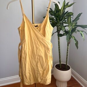 Yellow Abercrombie wrap around dress